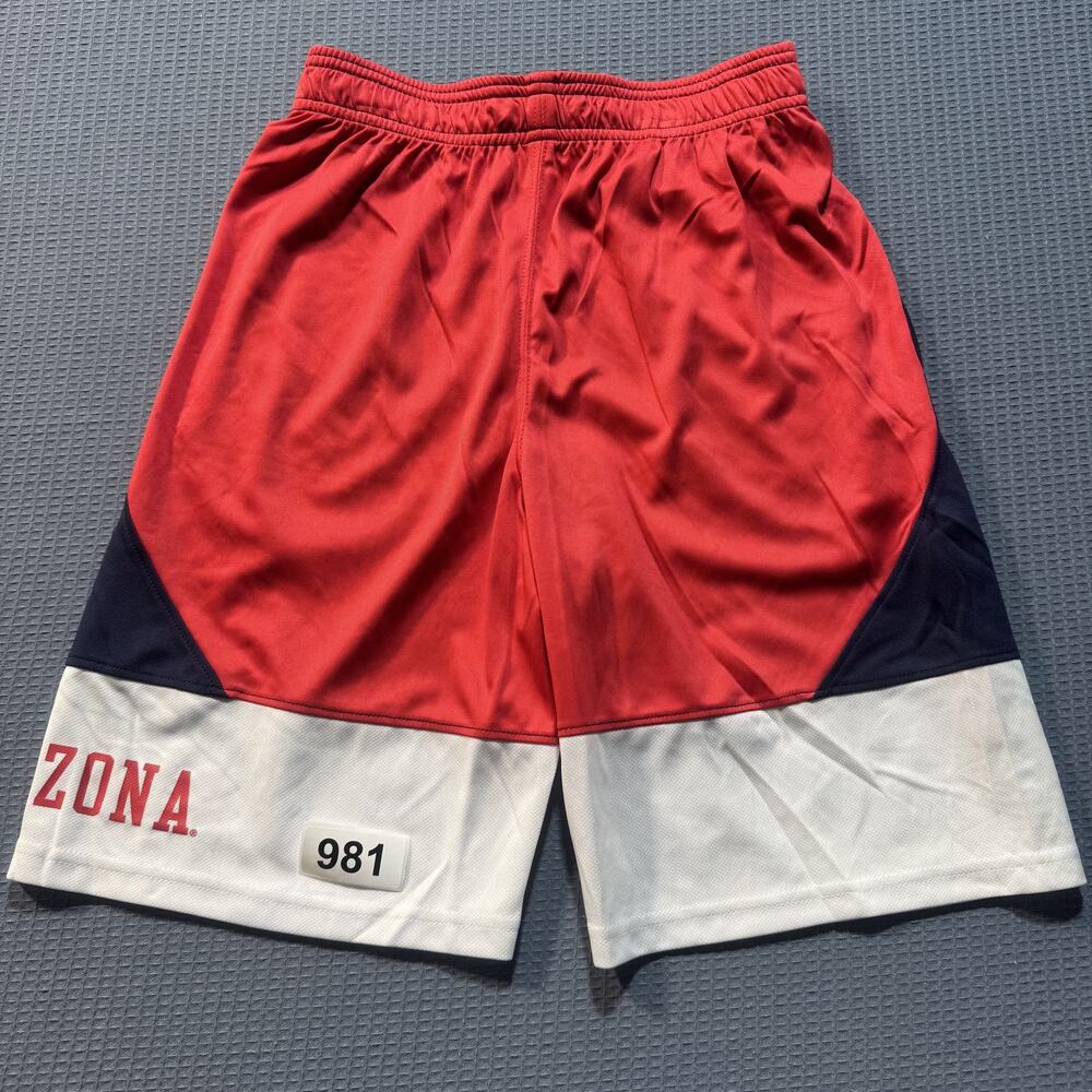 Arizona Training Shorts Boys‎ Sz M Red Pre-Owned Excellent